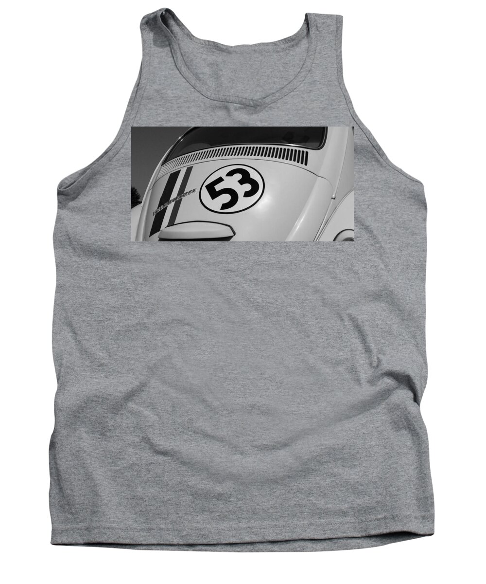 Herbie Tank Top featuring the photograph Herbie The Love Bug B W by Rob Hans