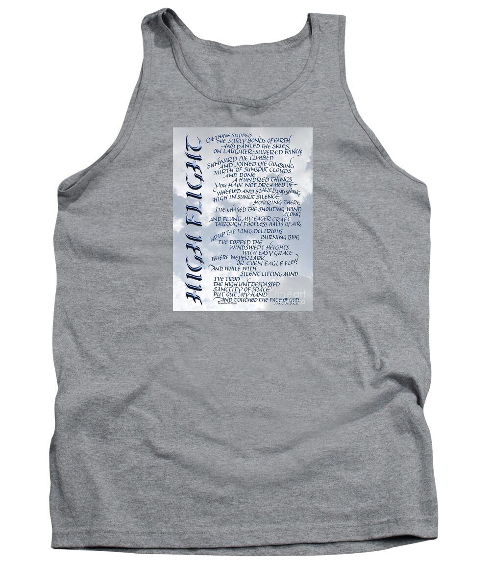Fly Tank Top featuring the drawing High Flight by Jacqueline Shuler