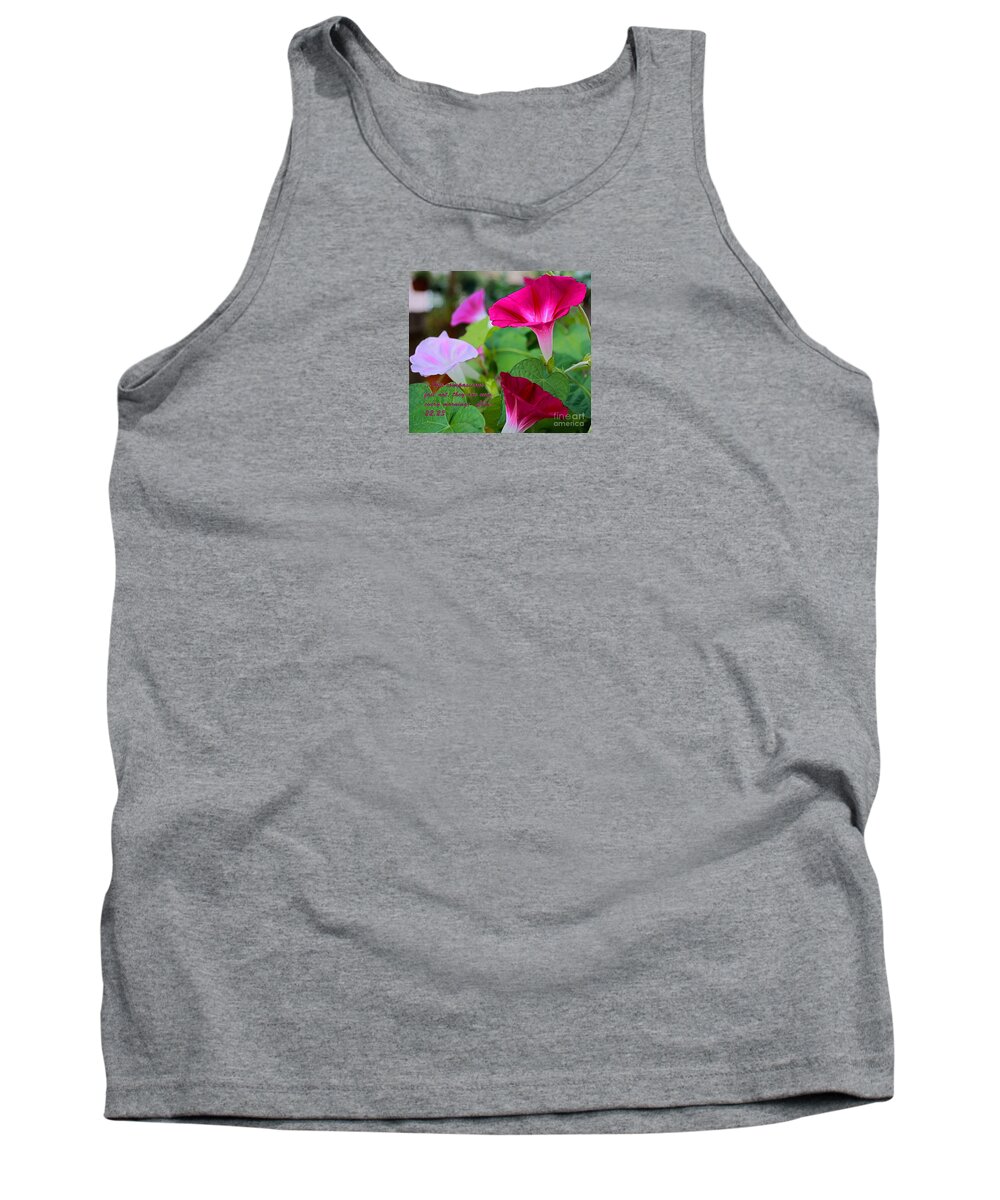 Morning Glories Tank Top featuring the photograph His Mercies by Barbara Dean