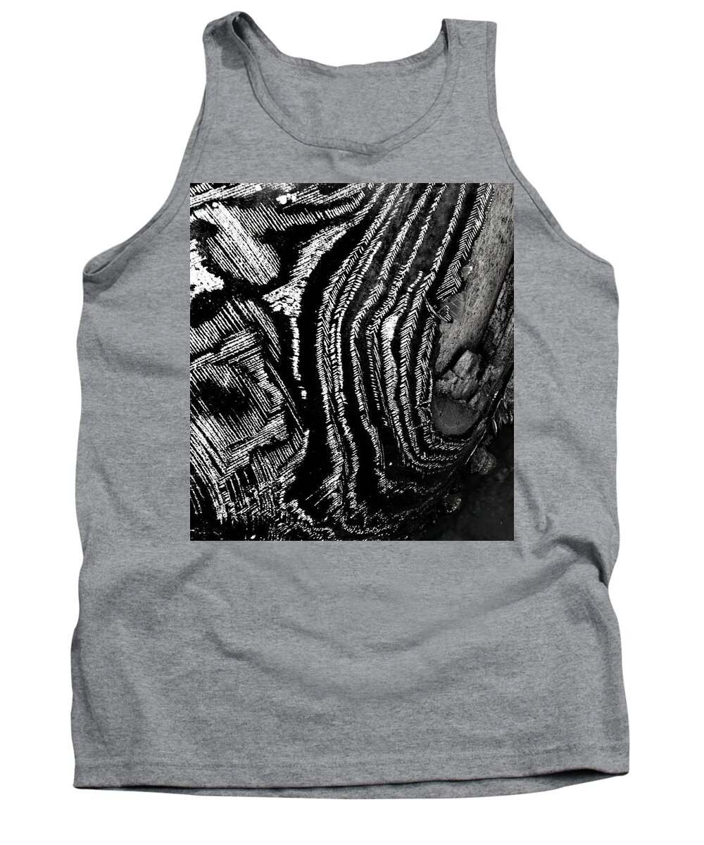 Black And White Photograph .not Manipulated Except To Become Black And White .very Dramatic Tank Top featuring the photograph Hog Fish Float Three by Priscilla Batzell Expressionist Art Studio Gallery
