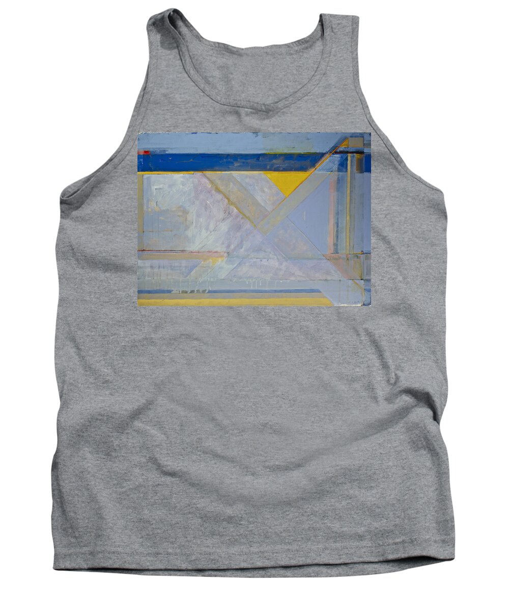 Abstract Painting Tank Top featuring the painting Homage To Richard Diebenkorn's Ocean Park series by Cliff Spohn