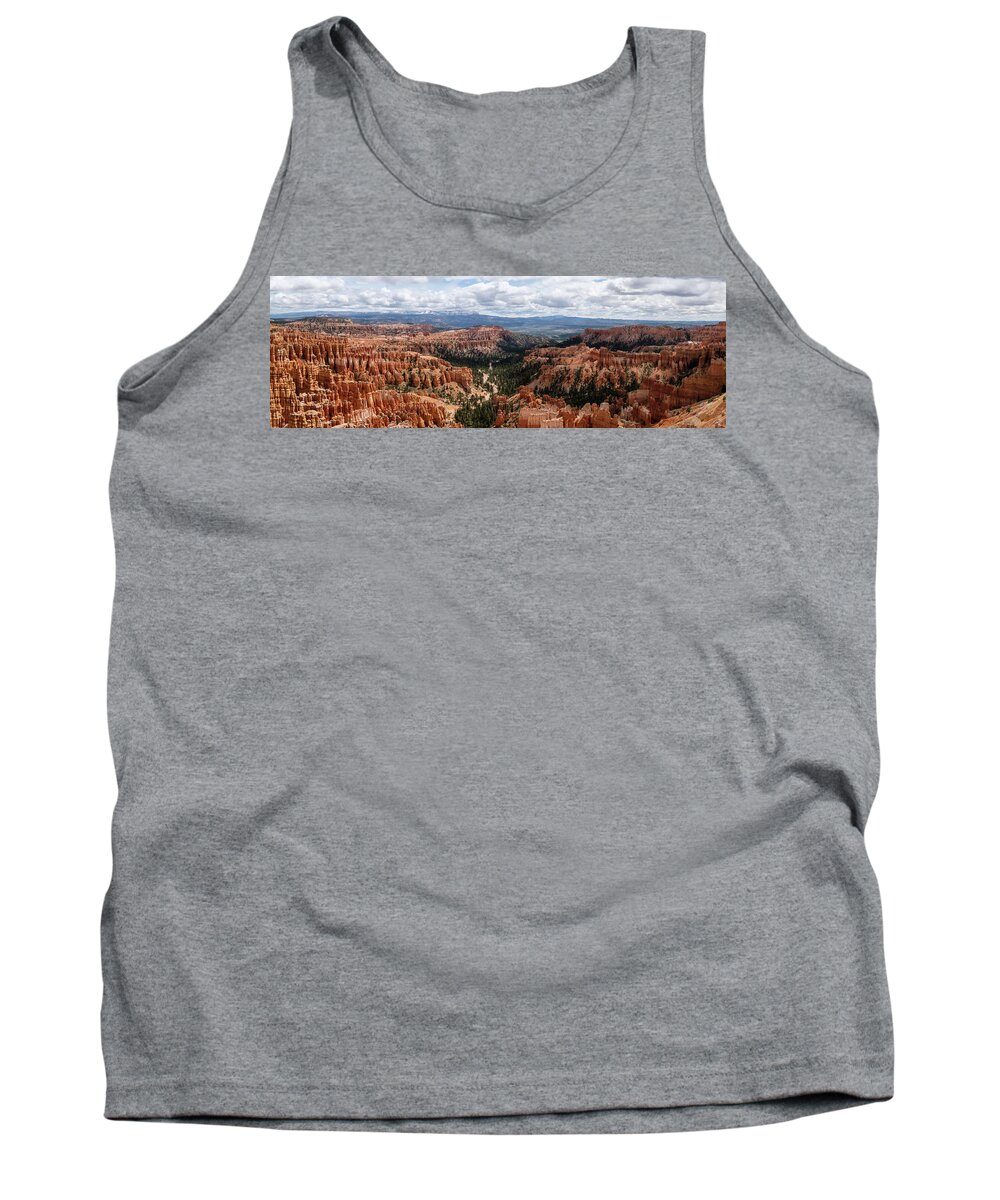 Panorama Tank Top featuring the photograph Hoodoos at Bryce Canyon by Georgette Grossman