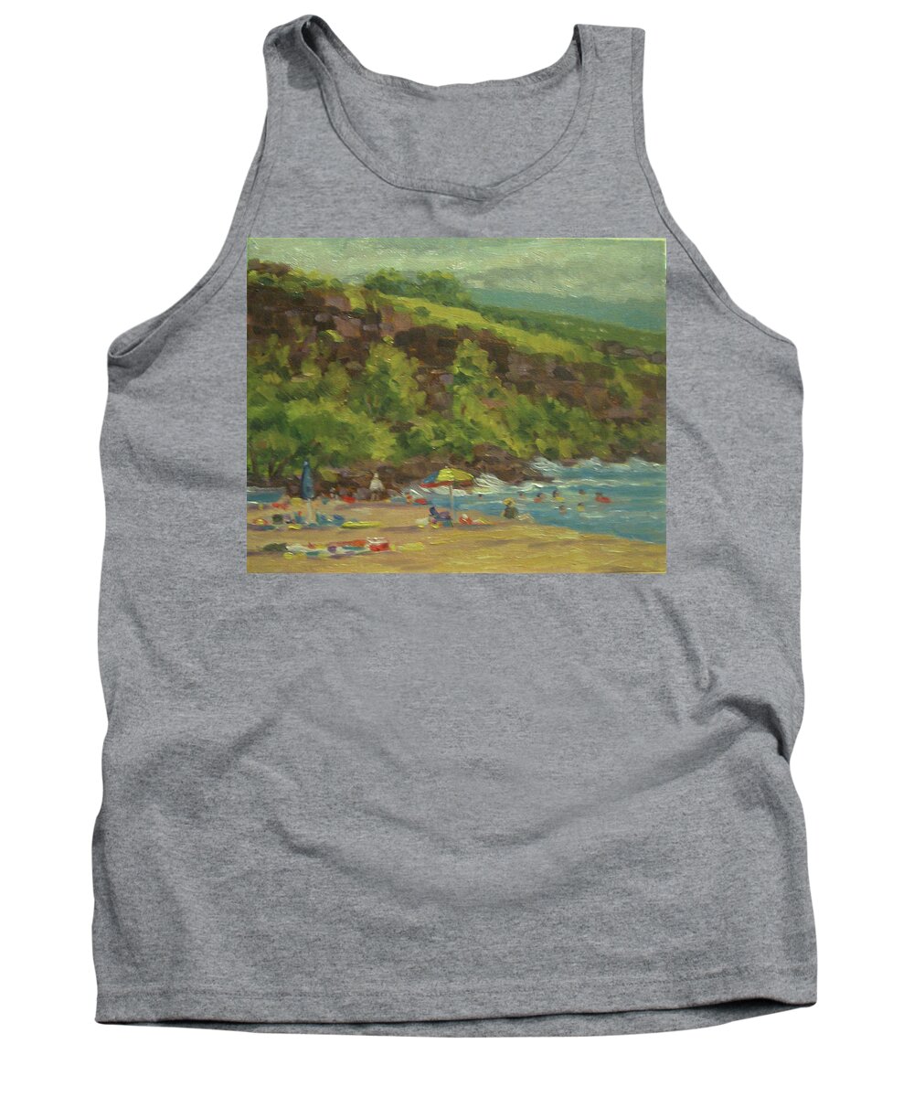 Impressionist Tank Top featuring the painting Hookena Beach by Stan Chraminski