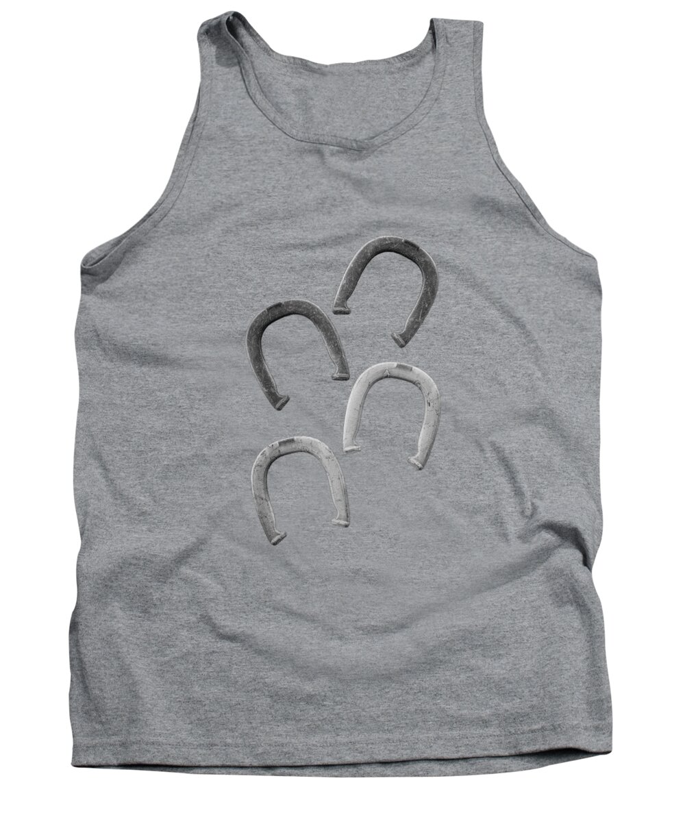 Antique Tank Top featuring the photograph Horseshoes Set by YoPedro