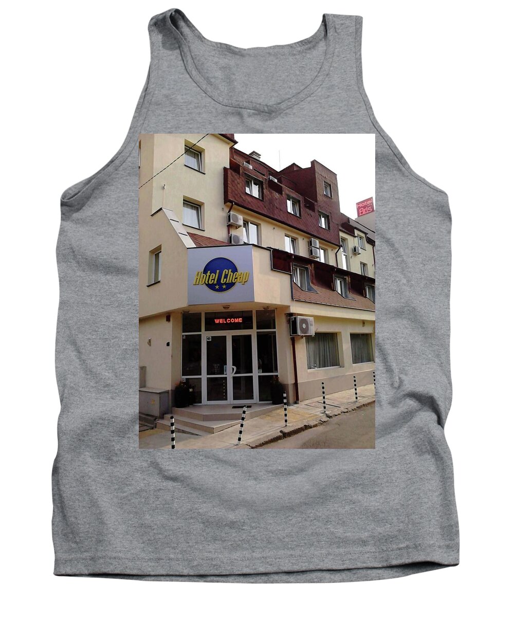 Hotel Tank Top featuring the photograph Hotel Cheap by Moshe Harboun