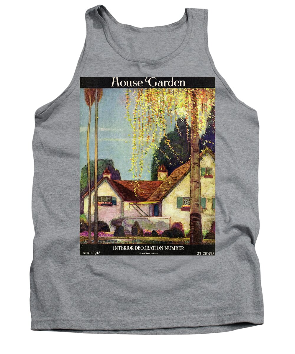 House And Garden Tank Top featuring the photograph House And Garden Interior Decoration Number Cover by Porter Woodruff