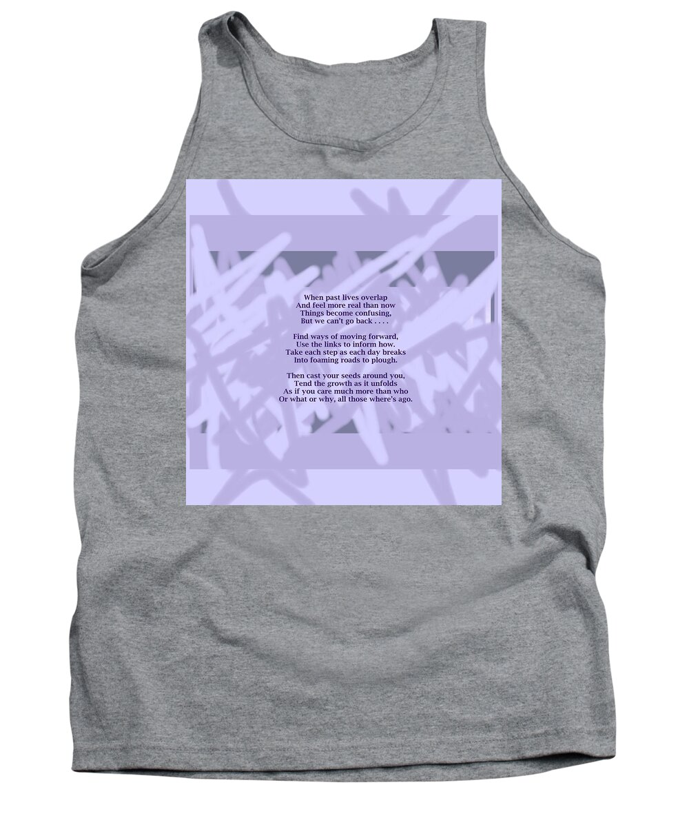 Poem Tank Top featuring the mixed media HOW NOW Poem by Julia Woodman