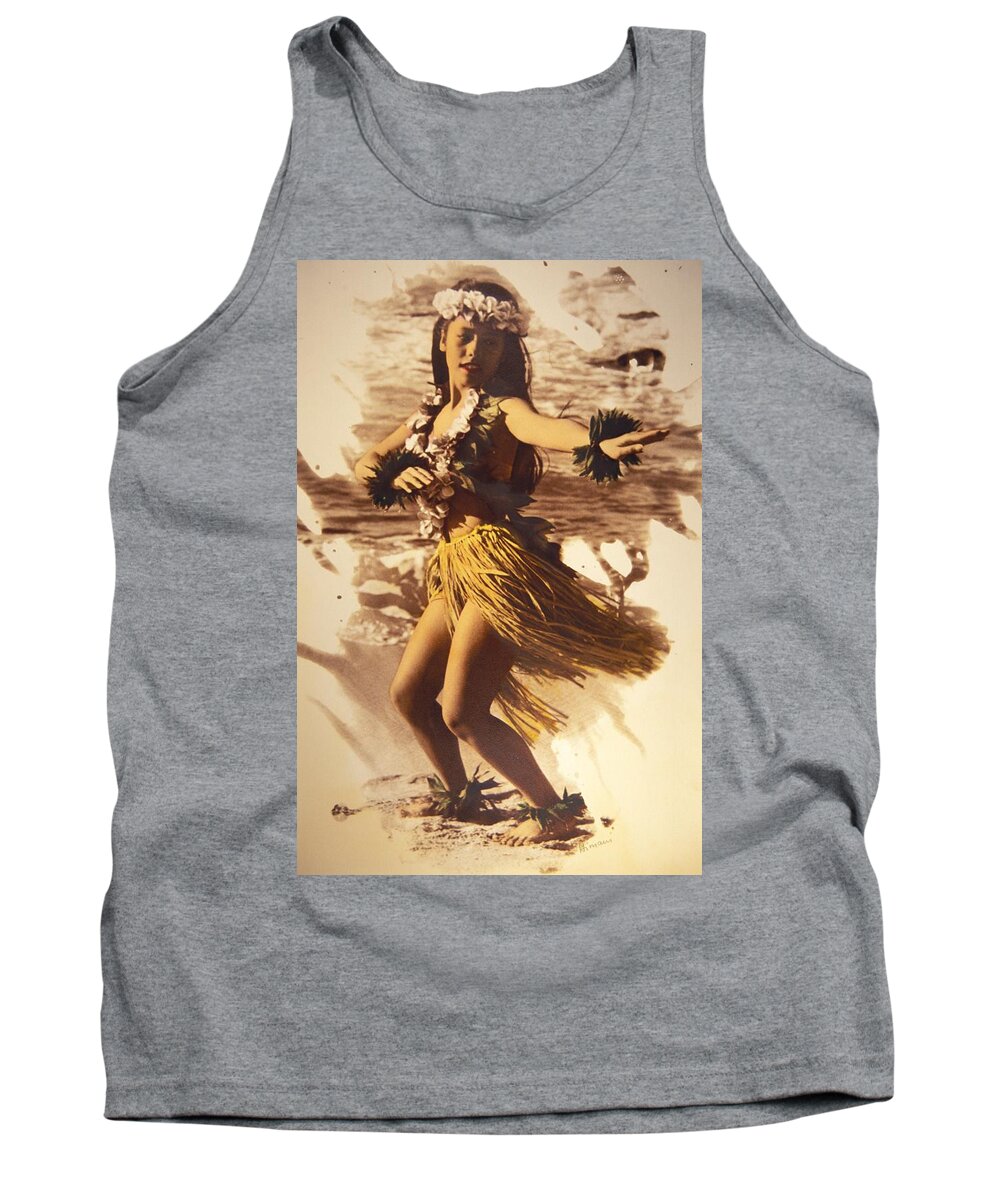 Ancient Tank Top featuring the photograph Hula On The Beach by Himani - Printscapes