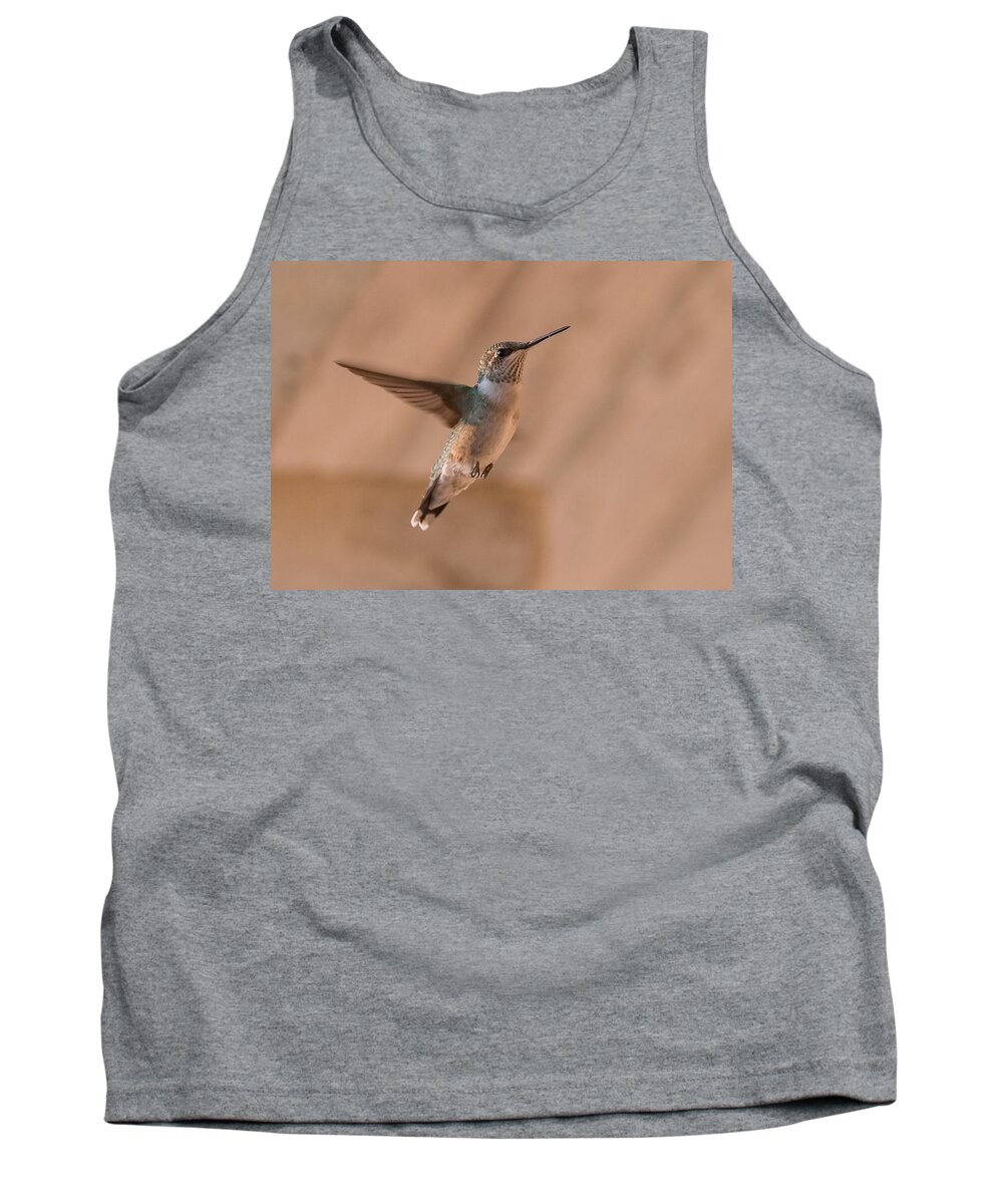 Hummingbird Tank Top featuring the photograph Hummingbird In Flight by Holden The Moment