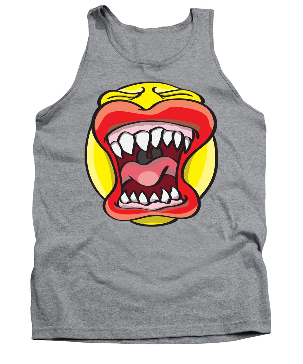 Horror Tank Top featuring the digital art Hungry Pacman by Jorgo Photography