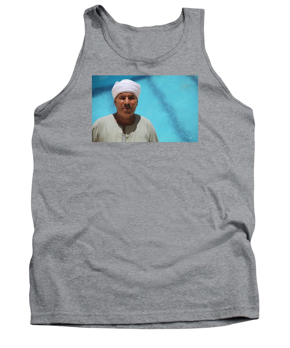 Al-ahyaa Tank Top featuring the photograph I am the pool man by Jez C Self