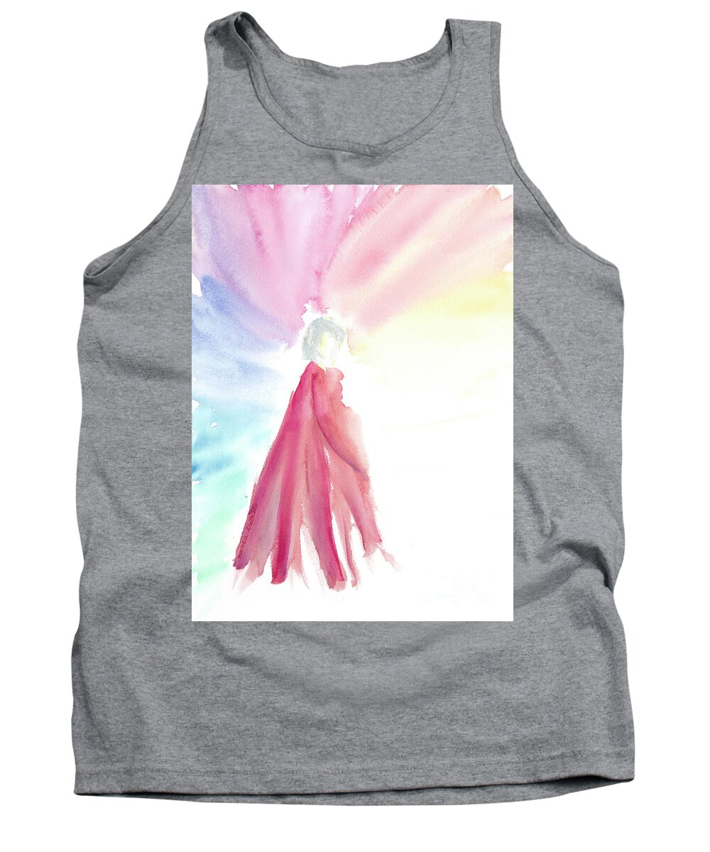 Whimsical Tank Top featuring the painting I can only imagine by Lisa Debaets