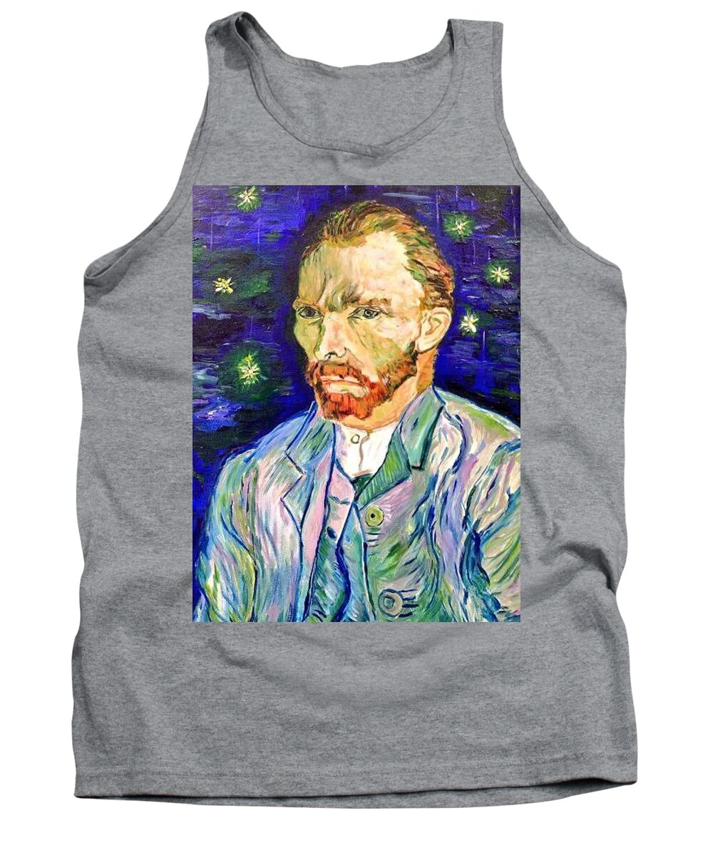 Vincent Van Gogh Tank Top featuring the painting I dream my painting and I paint my dream by Belinda Low