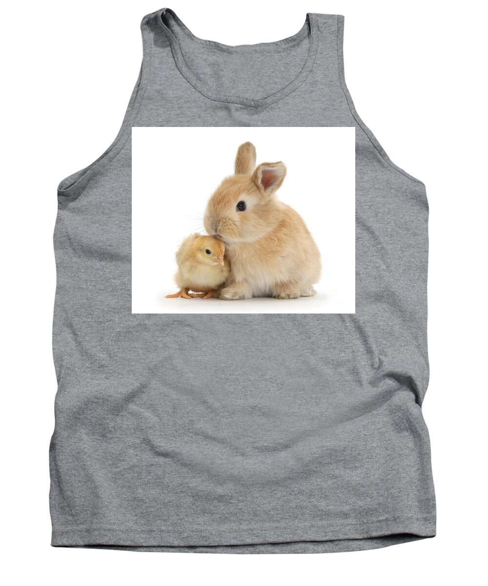 Cute Tank Top featuring the photograph I love to kiss the Chicks by Warren Photographic