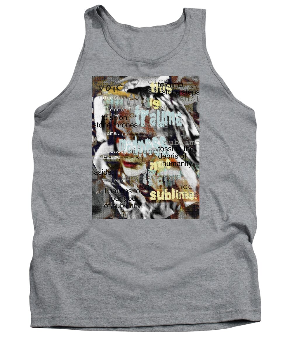 Digital Art Tank Top featuring the digital art Mistaken Identity-I will be silent no more by Melissa D Johnston