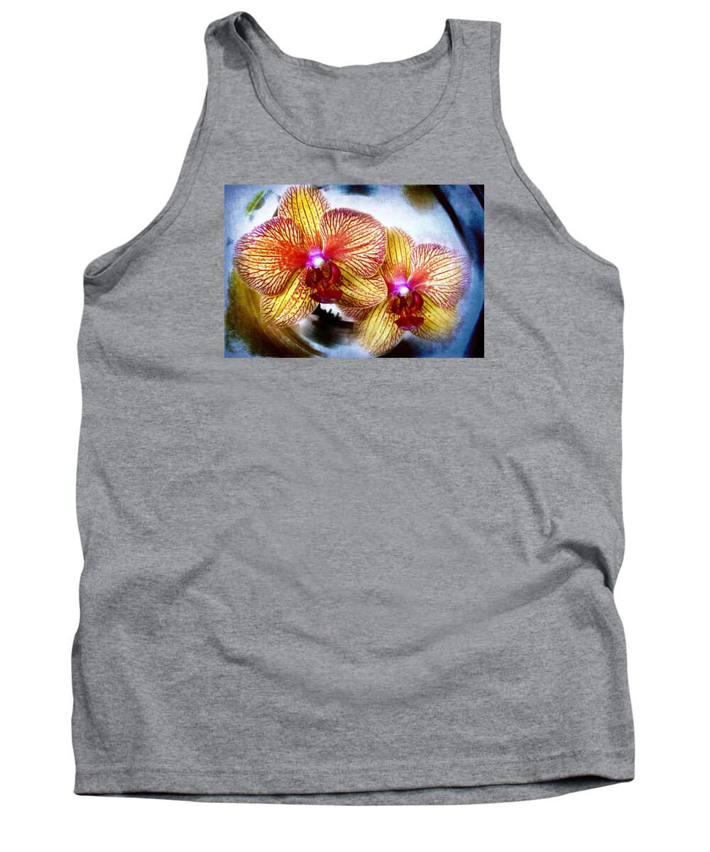 Orchid Tank Top featuring the photograph I will make you smile by Milena Ilieva
