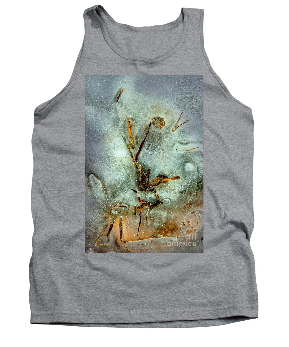 Abstract Tank Top featuring the photograph Ice Abstract by Tom Cameron