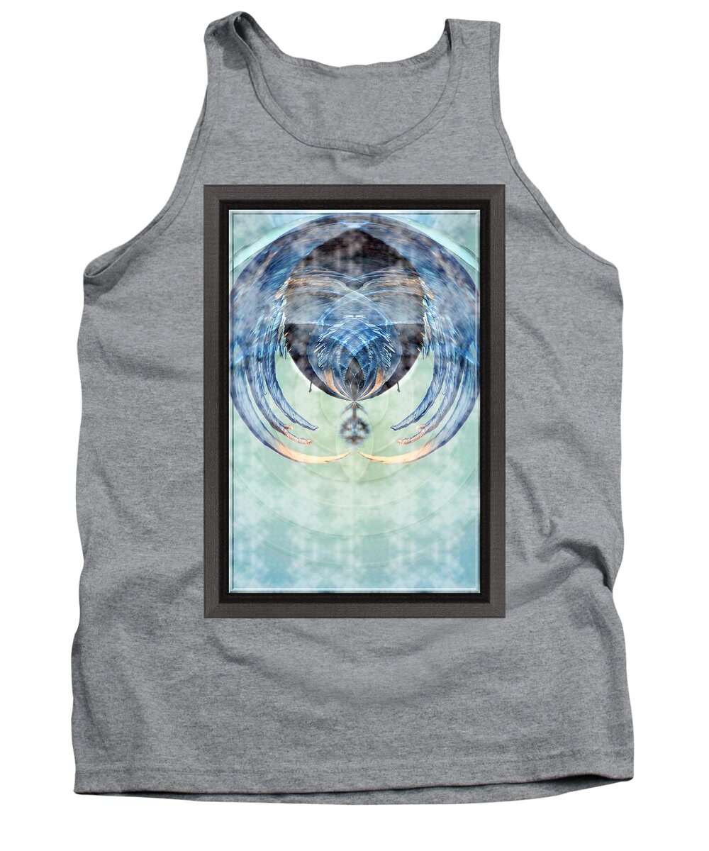 Ice Tank Top featuring the photograph Ice layered effect and framed by Karl Rose