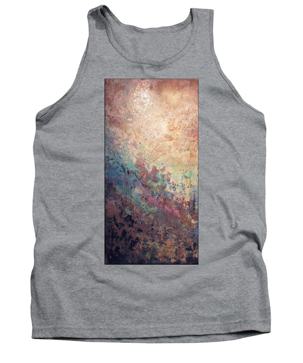 Mica Tank Top featuring the painting Illuminated Valley I Diptych by Shadia Derbyshire