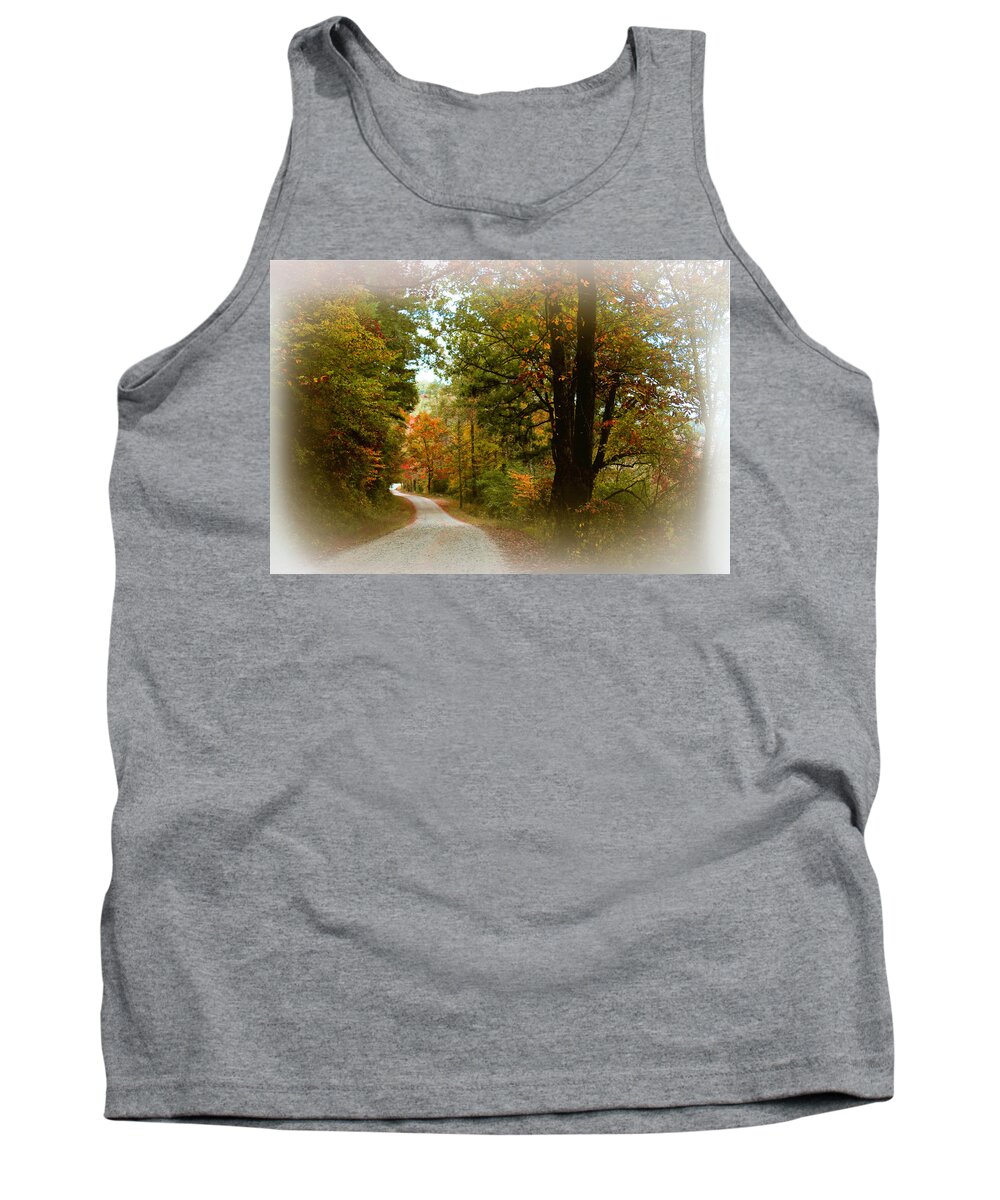 Autumn Tank Top featuring the digital art In the Mountains of Georgia by Sharon Batdorf