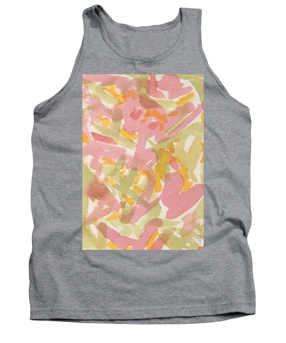 Watercolor Tank Top featuring the painting In the Pink by Marcy Brennan