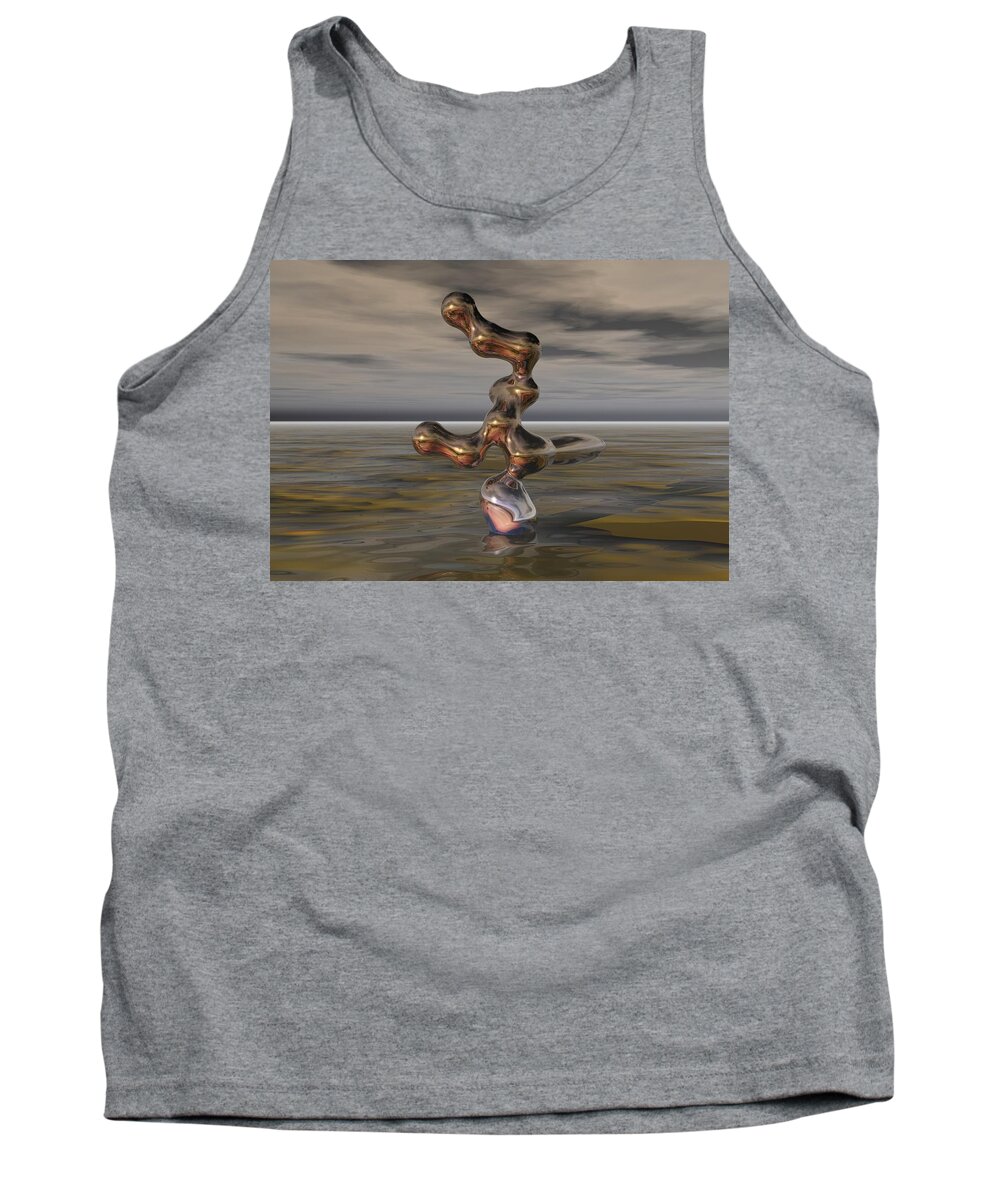 Digital Painting Tank Top featuring the digital art Innovation the leap of imagination by David Lane