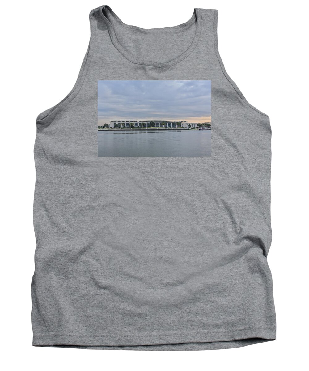 Savannah Tank Top featuring the photograph Interntational Trade and Convention Center by Jimmy McDonald