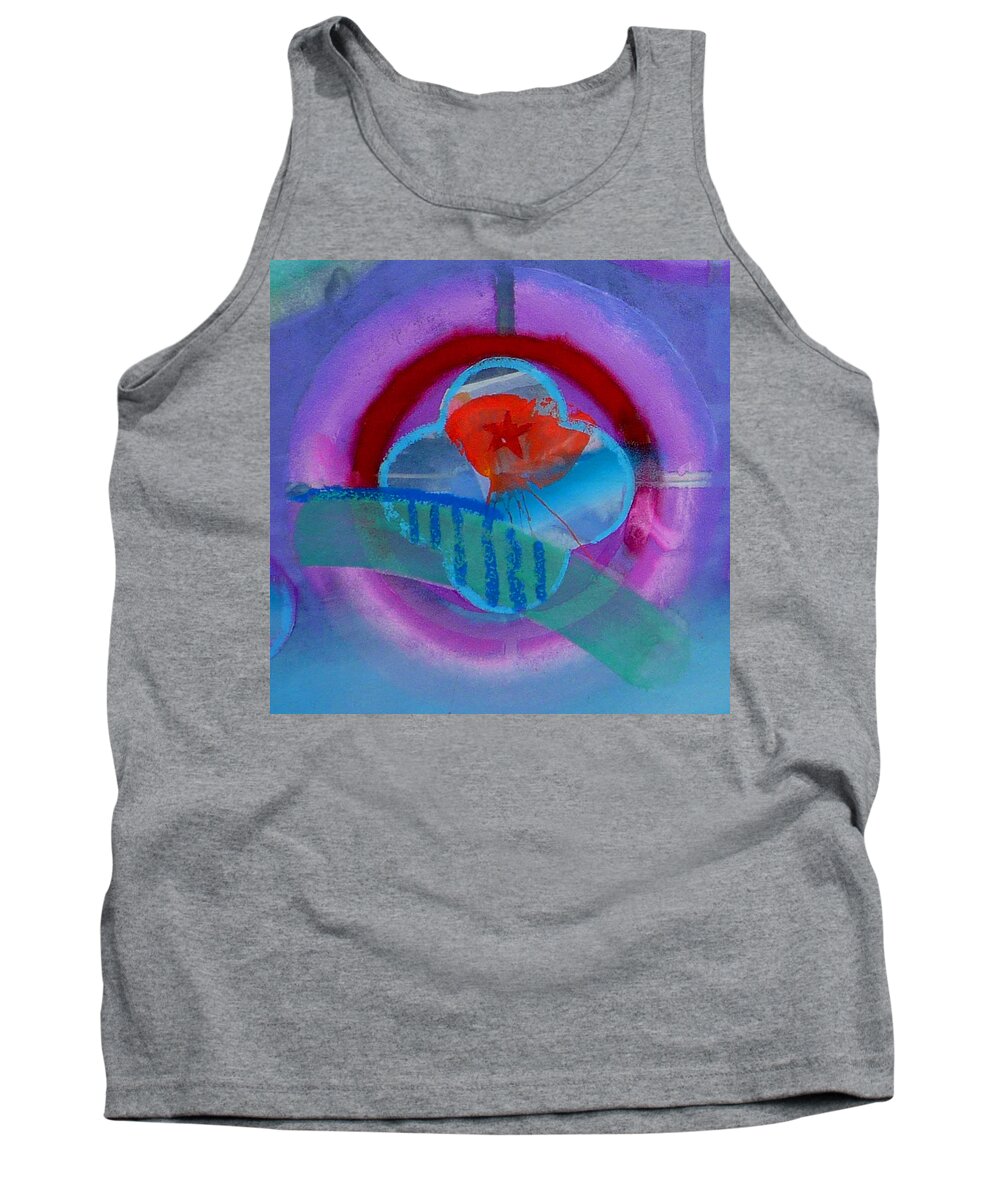Logo Tank Top featuring the painting Iron Butterfly by Charles Stuart