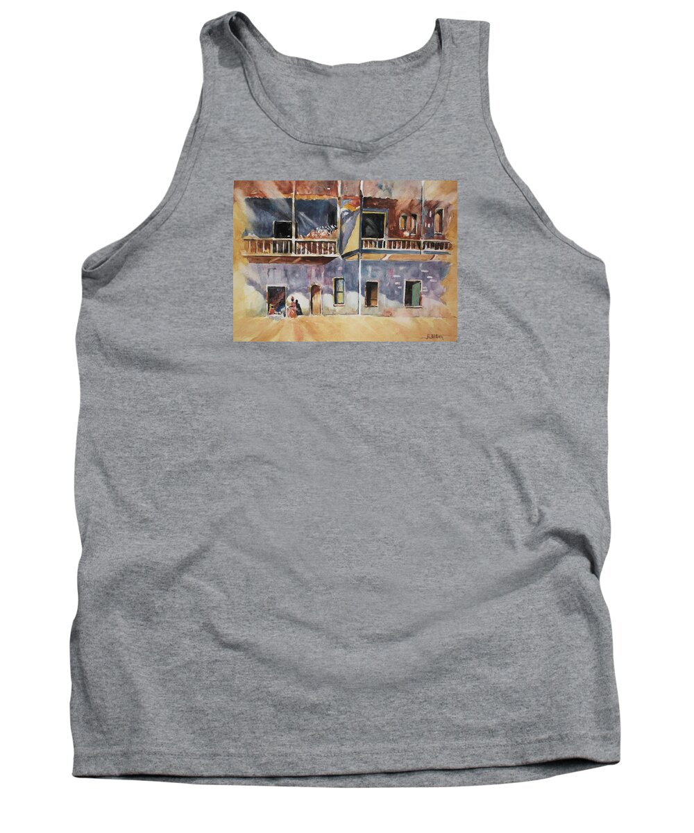 Island Tank Top featuring the painting Island Community by Al Brown