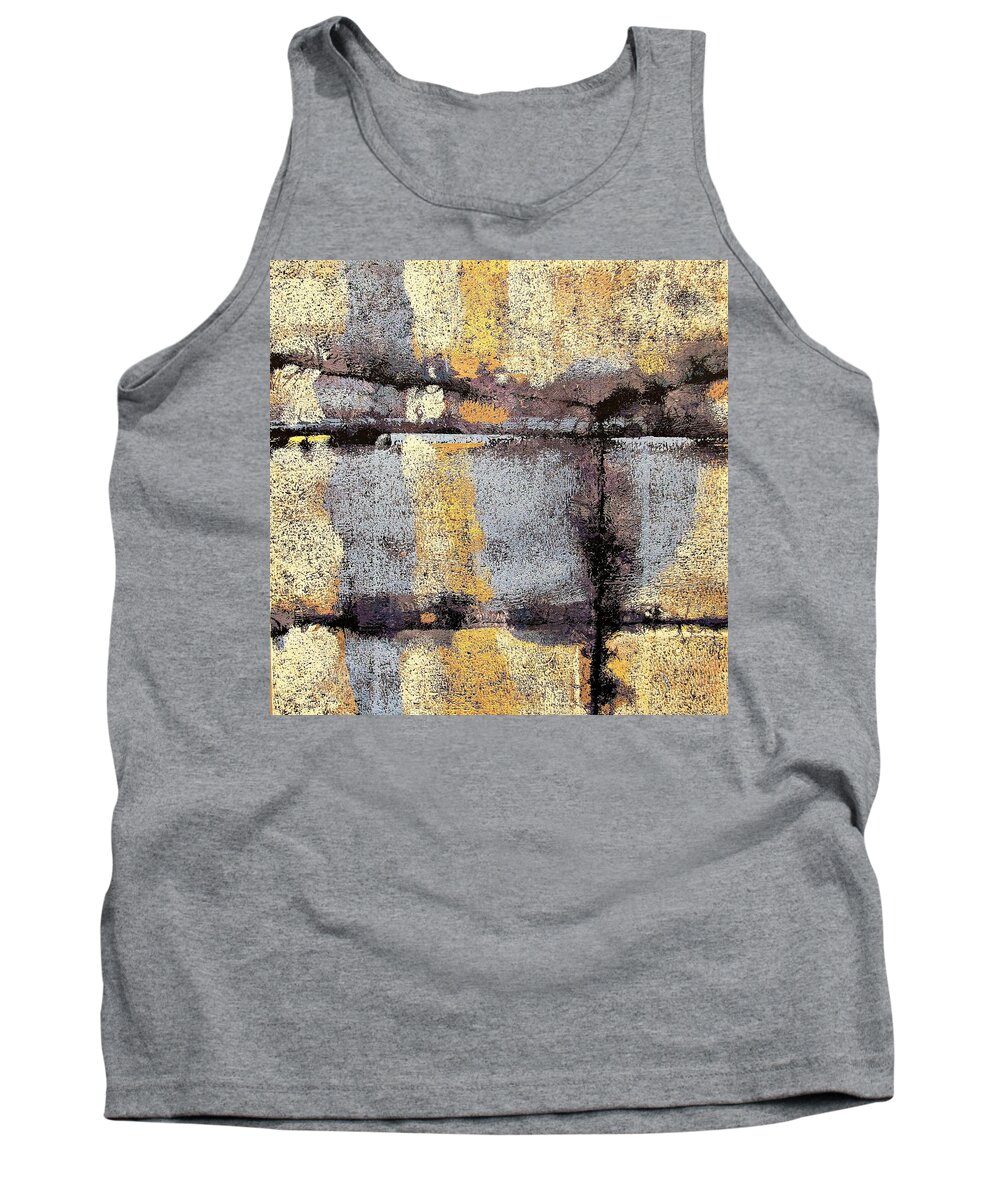 Abstract Painting Tank Top featuring the painting Jagged Lavendar by Maria Huntley