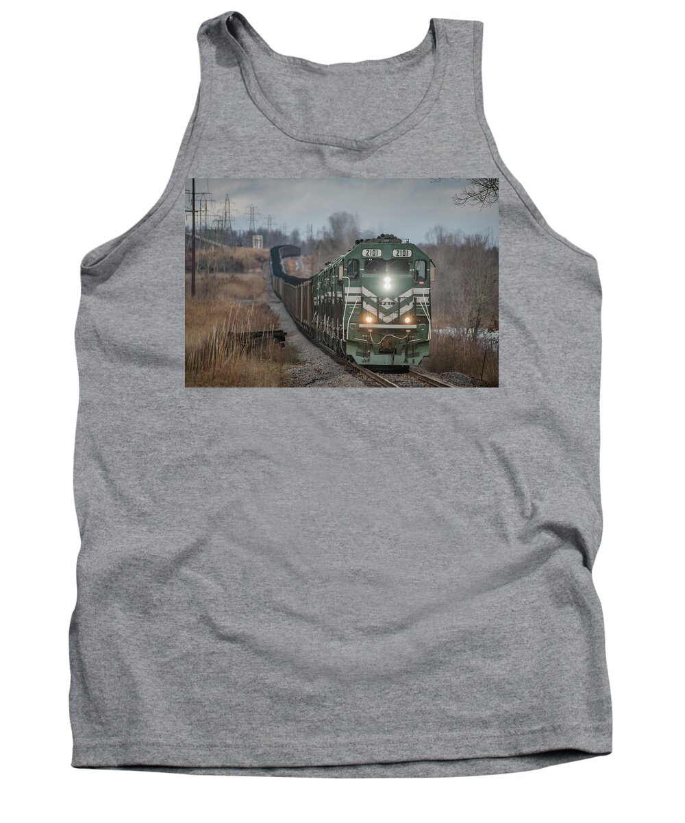 Landscape Tank Top featuring the photograph January 17 2017 - PAL Coal Train by Jim Pearson