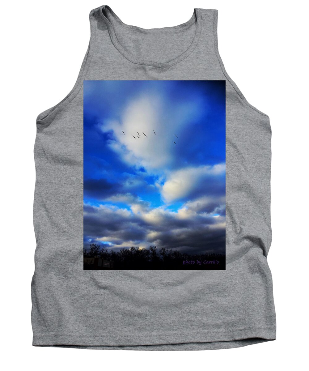 Winter Skies Tank Top featuring the photograph January Smiles by Ruben Carrillo