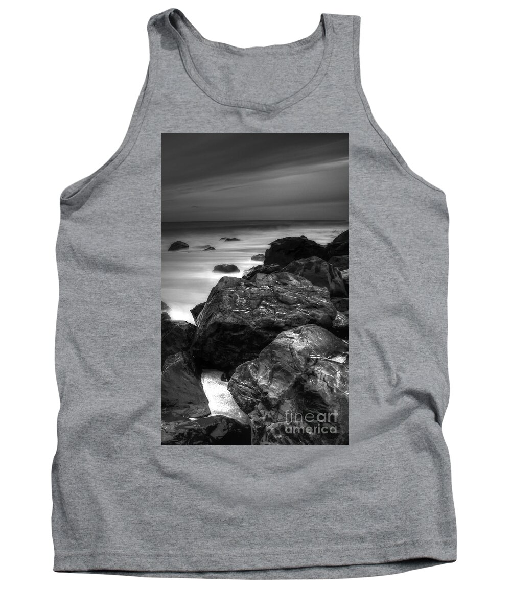 Paul Ward Tank Top featuring the photograph Jersey Shore at Night by Paul Ward
