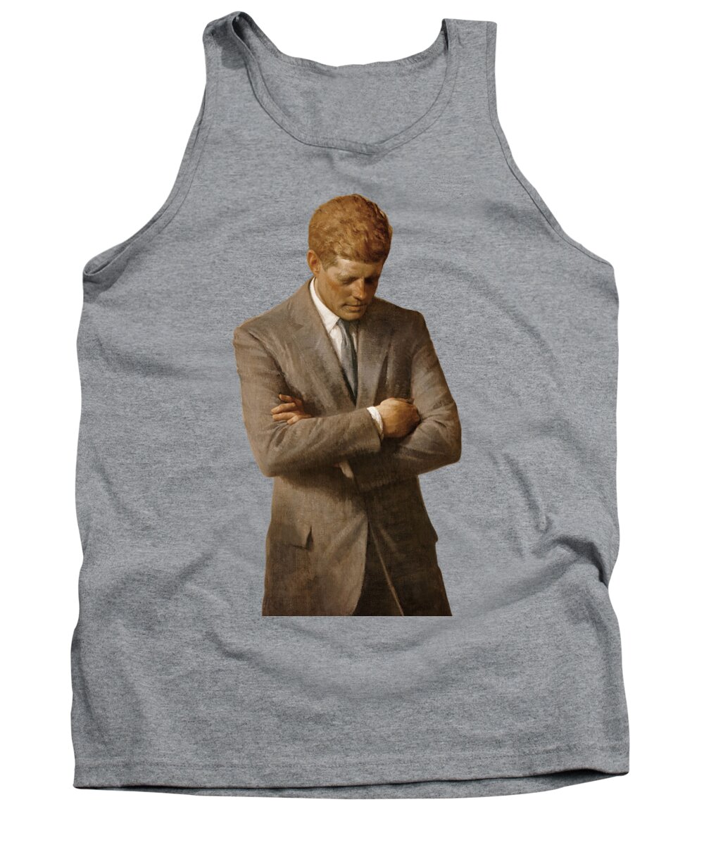 Jfk Tank Top featuring the painting John F Kennedy by War Is Hell Store