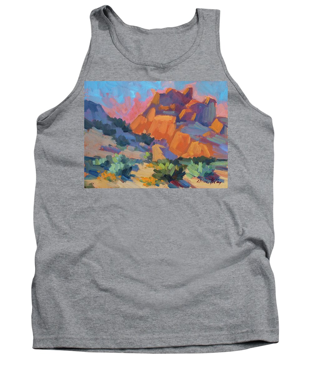 Joshua Tree Tank Top featuring the painting Joshua Afternoon by Diane McClary