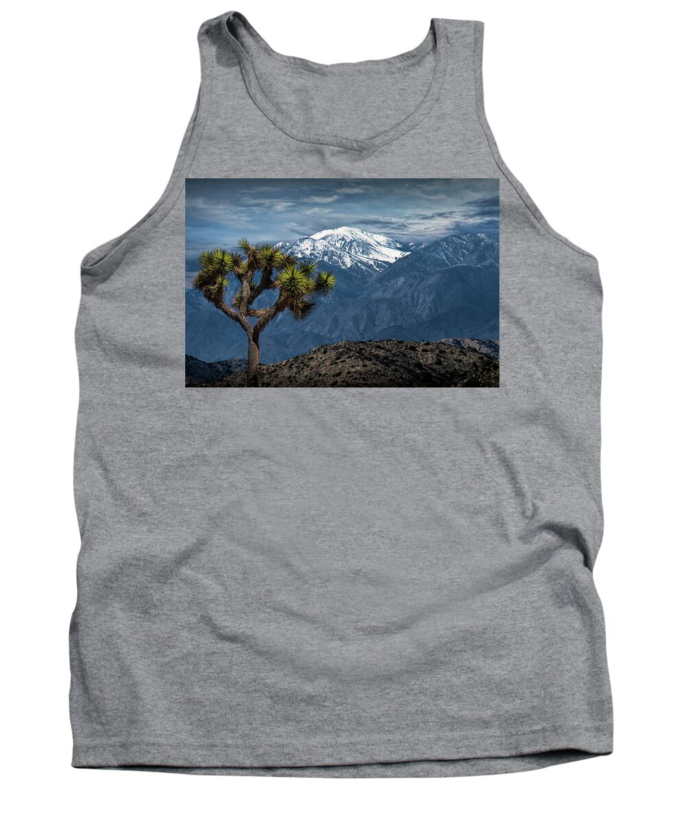 California Tank Top featuring the photograph Joshua Tree at Keys View in Joshua Park National Park by Randall Nyhof