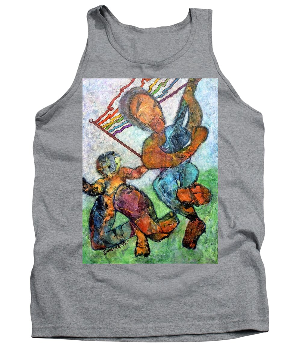 Social Justice Tank Top featuring the painting Jump for Joy by Jim Whalen