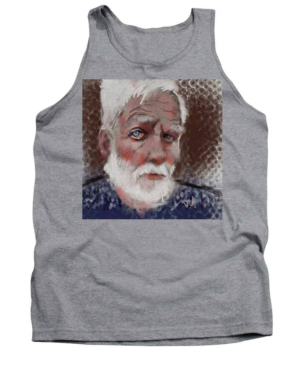 Portrait Tank Top featuring the painting Kare by Jim Vance