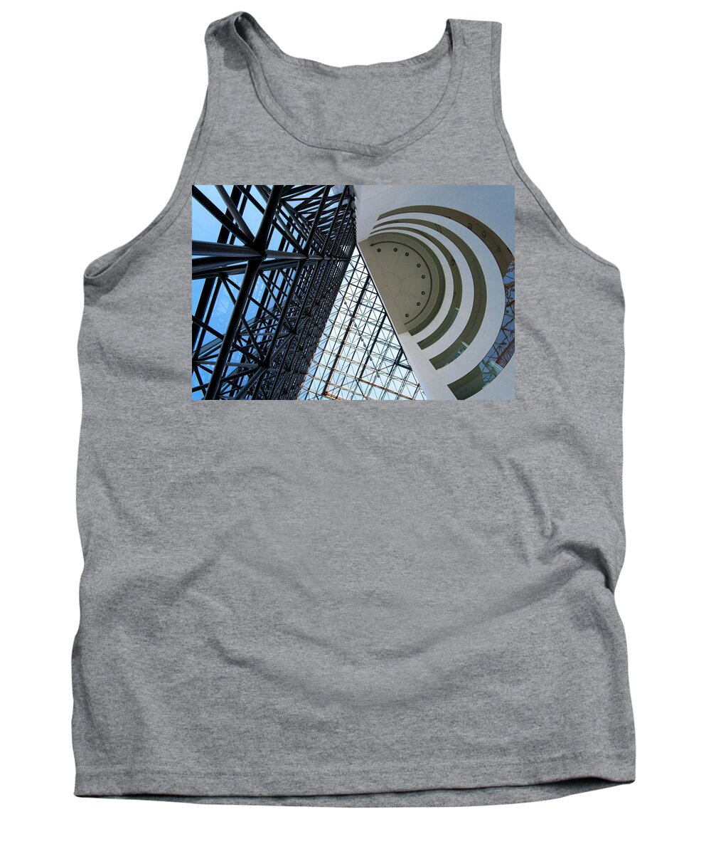 Architecture Tank Top featuring the photograph Kennedy Library and Museum by Barry Wills