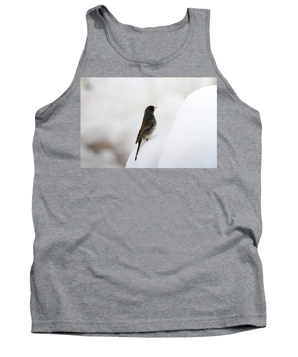 Junco Tank Top featuring the photograph King of the Hill by Jackson Pearson