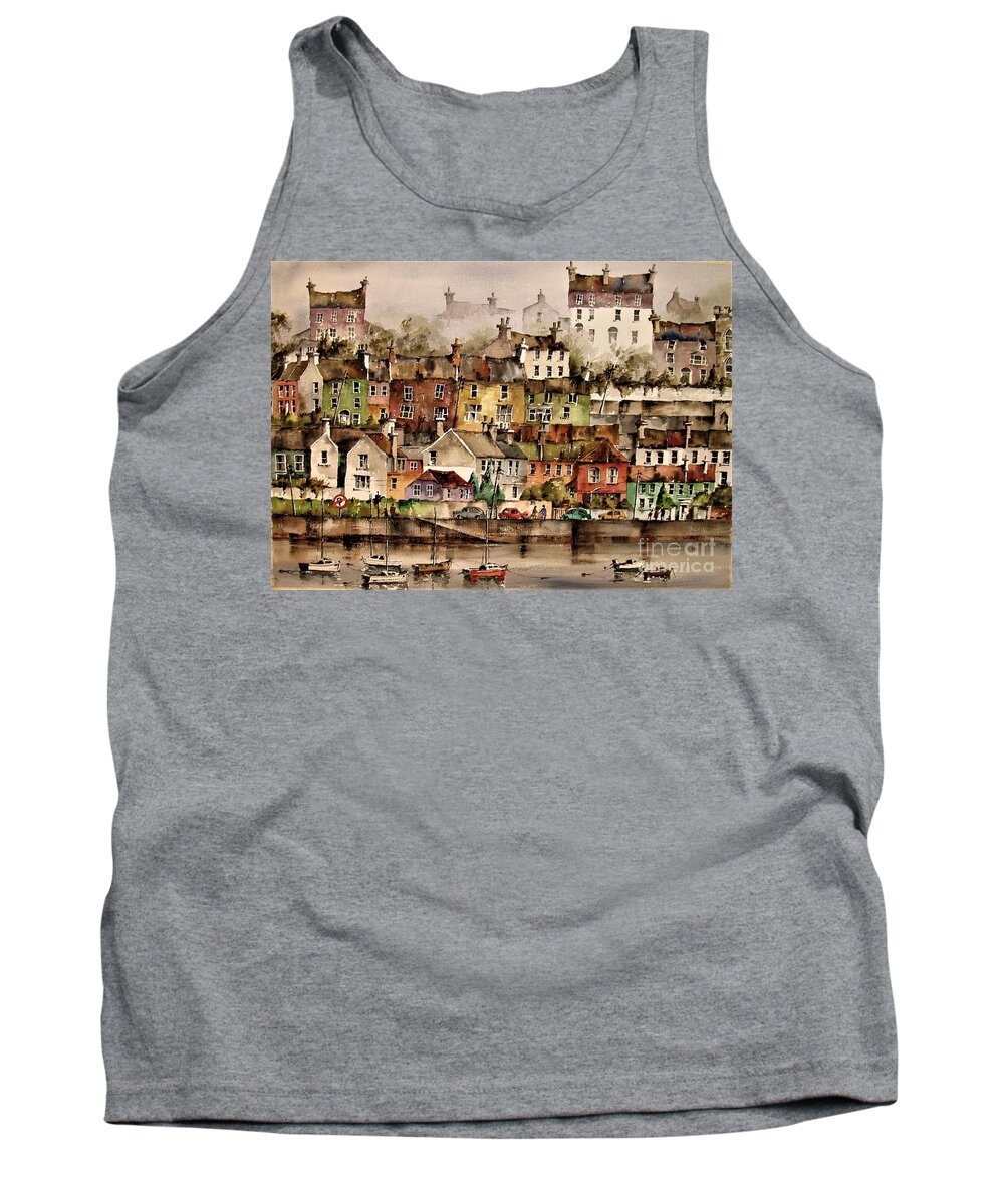 Val Byrne Tank Top featuring the painting F 906 Kinsale Harbour. Cork by Val Byrne