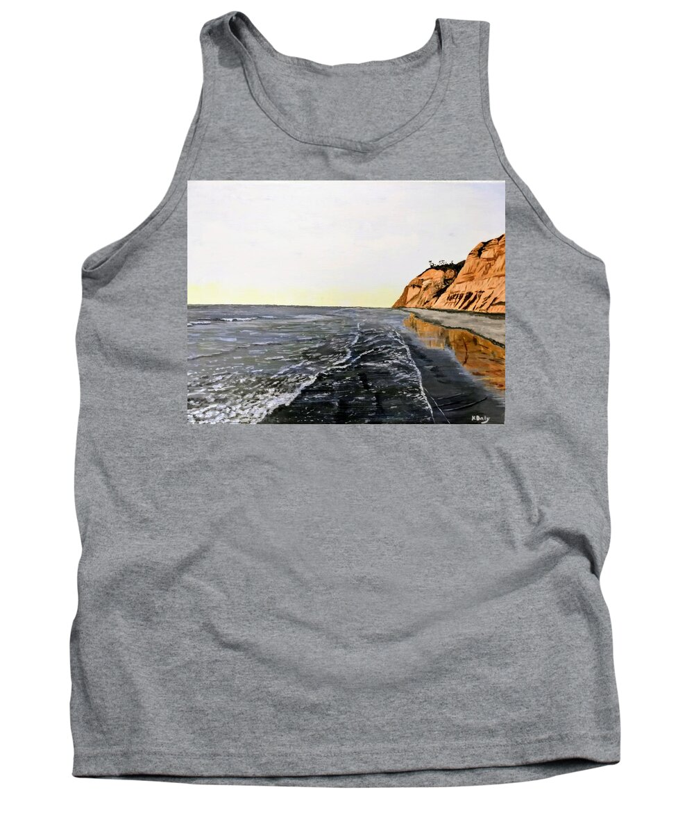 La Jolla Tank Top featuring the painting La Jolla Shoreline by Kevin Daly