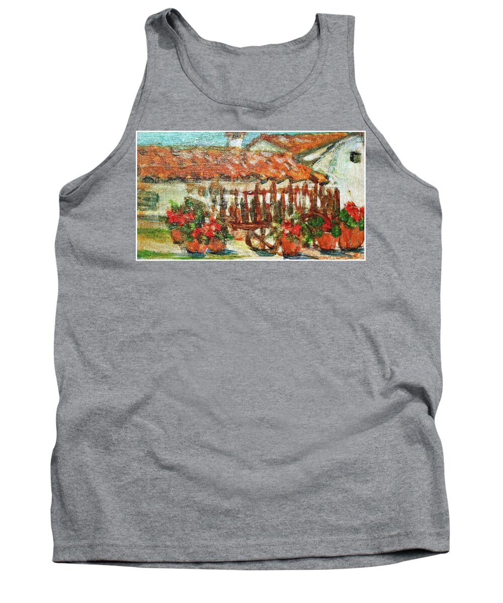 Spain Tank Top featuring the painting La Mancha by Mindy Newman