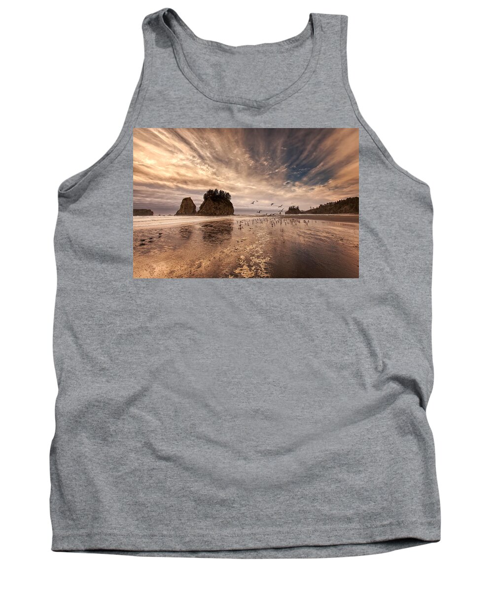 2nd Beach Tank Top featuring the photograph La Push Sunset by Ian Good