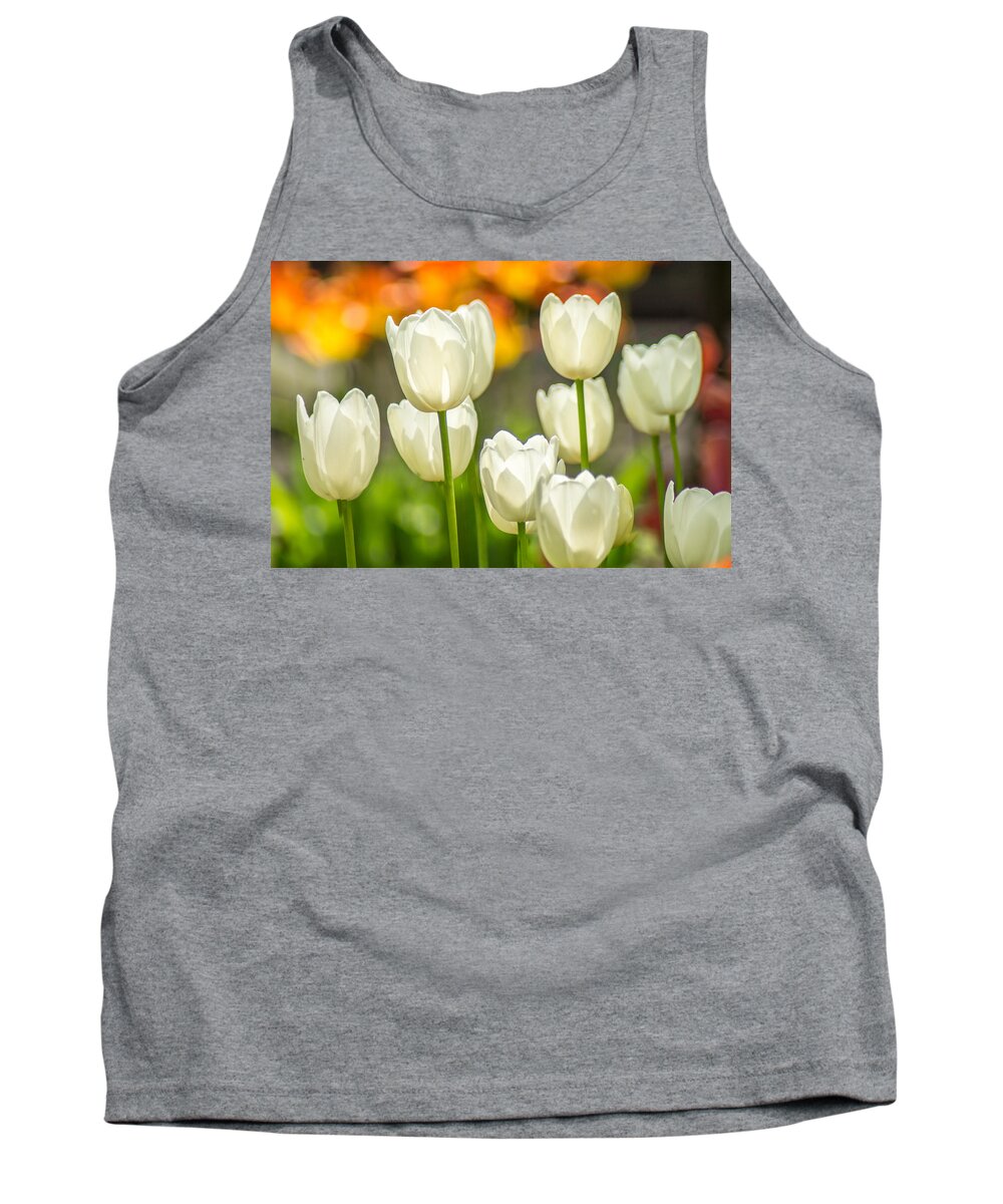 White Tank Top featuring the photograph Ladies In White by Bill Pevlor