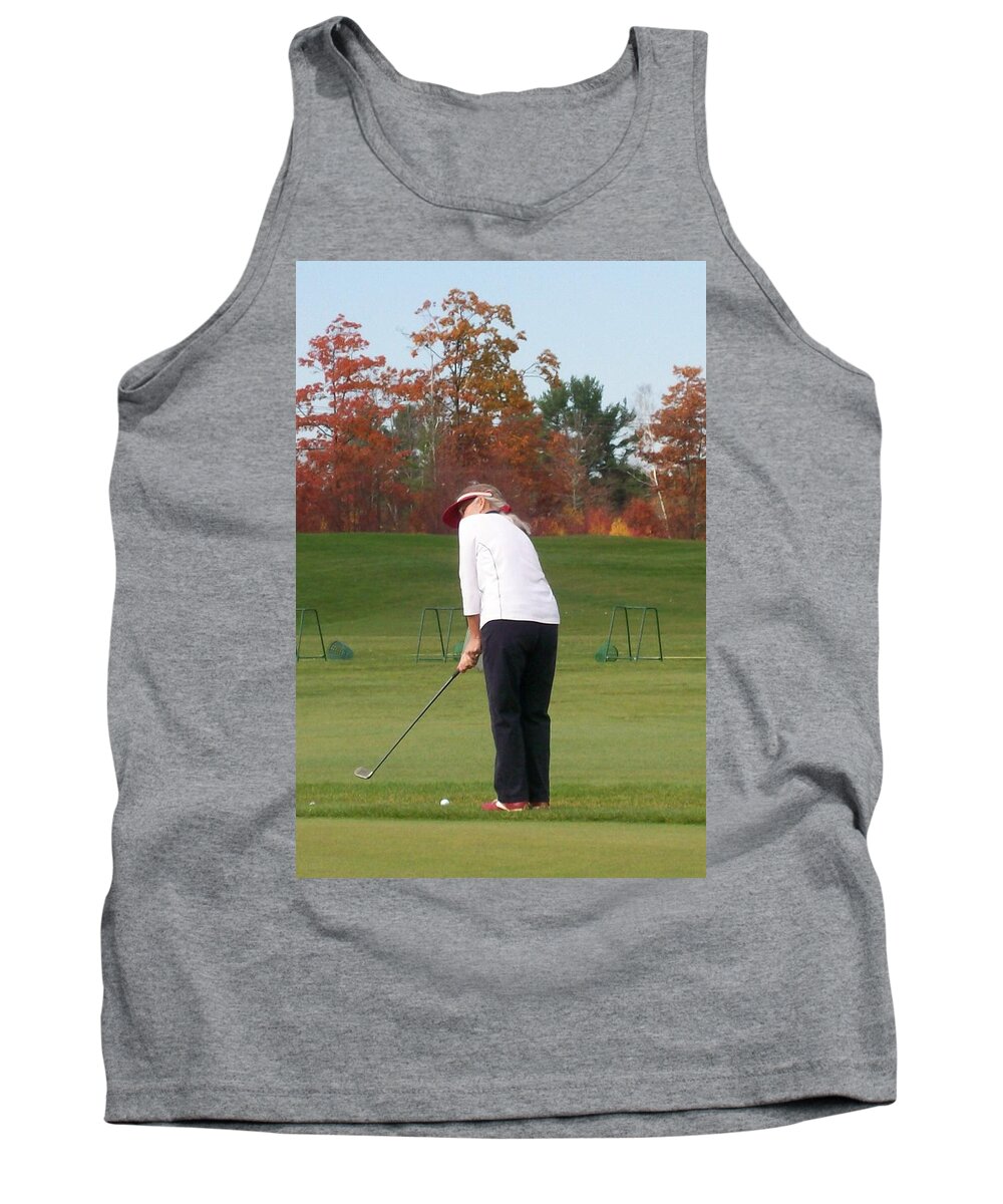 Photography Tank Top featuring the photograph Lady Golfer by Barbara S Nickerson