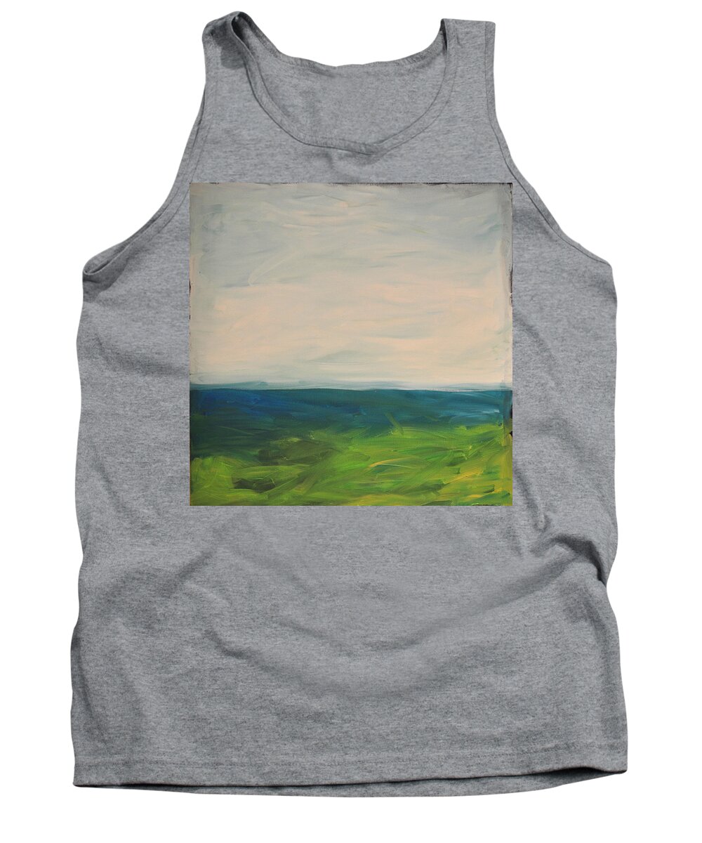 Lake Tank Top featuring the painting Lake Michigan by Tim Nyberg