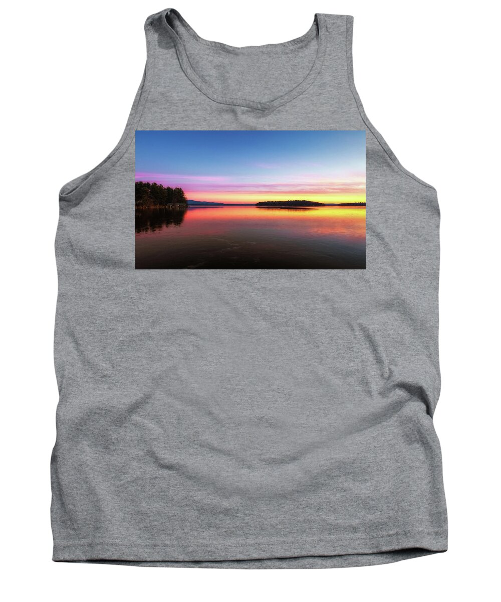 Canon Tank Top featuring the photograph Lake Winnipesaukee Reflections by Robert Clifford