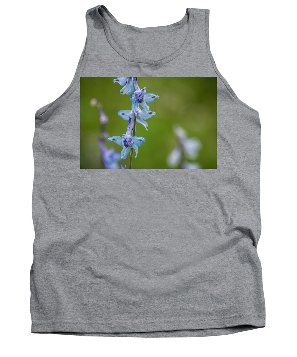 Flowers Tank Top featuring the photograph Larkspur on the Roadside by Robert Potts