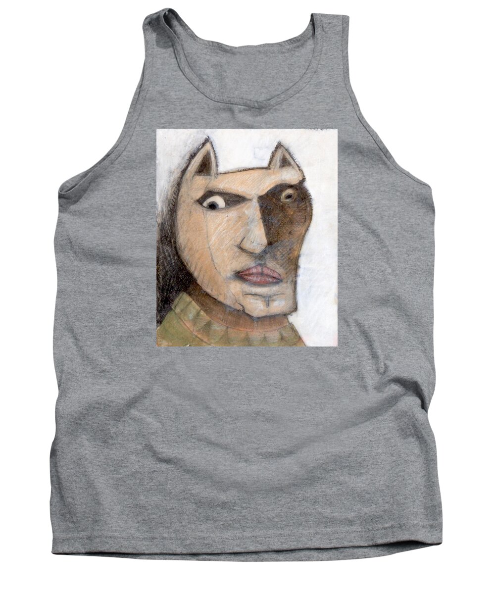 Portraits Tank Top featuring the painting Leroy Baby Brother by Michael Sharber
